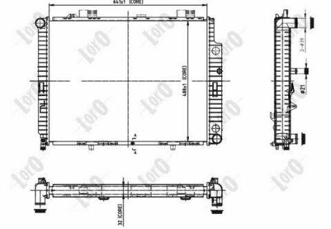 Радиатор охлаждения E-CLASS W 210/E 270 CD 95-