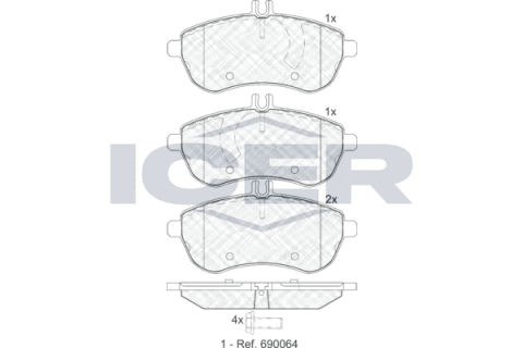 Колодки тормозные (передние) MB C-class (W204/W205) 07-/E-class (W212) 09-16/SLK (R172) 11-