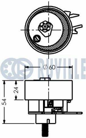 RUVILLE VW Ролик натяж. Bora,Golf,Polo,Lupo