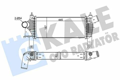 KALE NISSAN Интеркулер Navara,Pathfinder 2.5dCi 05-