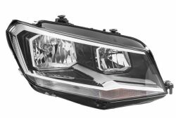 Фара основная галоген с лампами,мотором,H7/H7 W21/5W с дневн.светом прав.Caddy IV 15-