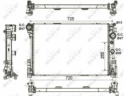 Радіатор охолодження MB E-class (W212/S212/A207) 2.1-3.0 CDI/2.0-3.5 (OM651/OM642/M274/M272/M276) 09-