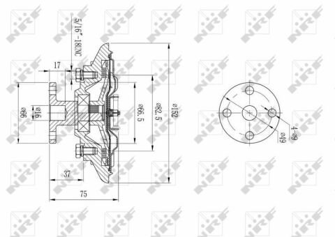 Муфта вентилятора Jeep Cherokee 2.1-4.2 83-01/2.5CRD 4x4 01-08 Муфта вентилятора Jeep Cherokee 2.1-4.2 83-01/2.5CRD 4x4 01-08