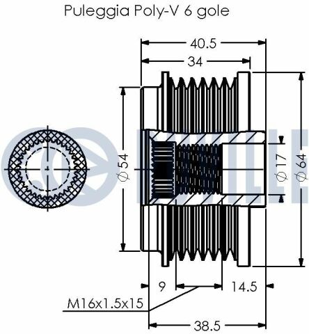 Шкив генератора astra j 09-