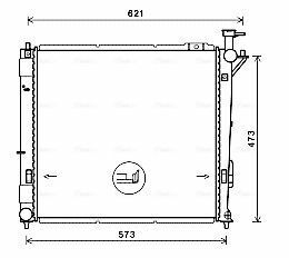 Радиатор охлаждения двигателя HYUNDAI SANTA FE (2013) 2.0 CRDI (Ava)