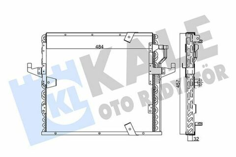 KALE BMW Радиатор кондиционера 3 E36 90-