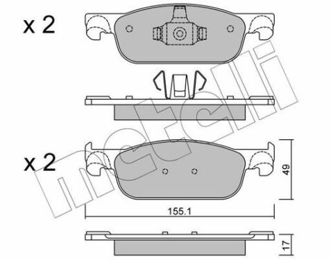 Колодки гальмівні (передні) Renault Logan II/Clio IV/Sandero II 11-/Lada Xray 16-