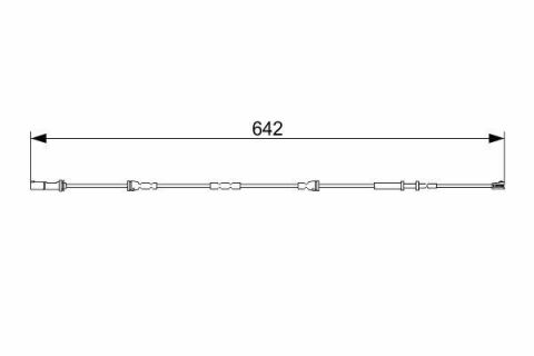 Датчик износа тормозных колодок (задних) BMW X1 (F48)/Mini Cooper 13- (L=642mm)