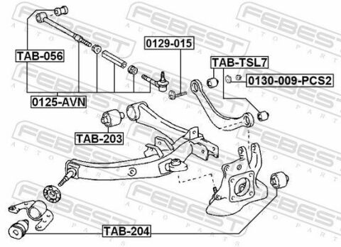 Болт с эксцентриком Corolla/Avensis 00-06