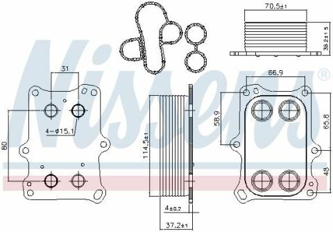 Олійний радіатор FIAT PUNTO III (199) (12-) 1.4 i TURBO