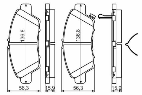 Колодки гальмівні (передні) Honda Jazz 07-/CR-Z 08- 