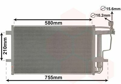 Радиатор кондиционера (с осушителем) Mazda 3 1.6-2.0MZR/2.3MPS T 08-14