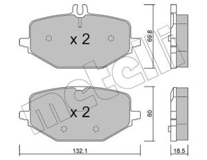 Колодки тормозные (задние) MB G-class (W463) 18-/GLE-class (W167/C167) 18-