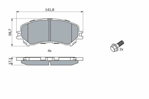 Тормозные колодки (передние) Renault Espace V/Megane IV 15- (Akebono)