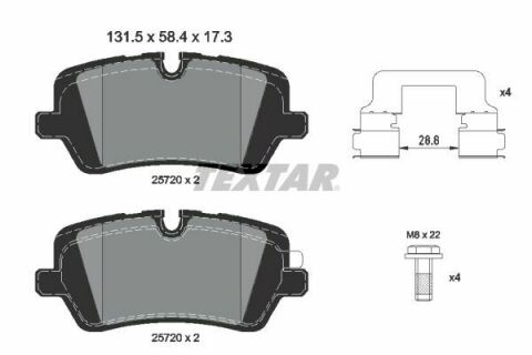 Тормозные колодки (задние) Land Rover Range Rover 2.0/3.0/5.0D 4x4 12- (TRW) Q+