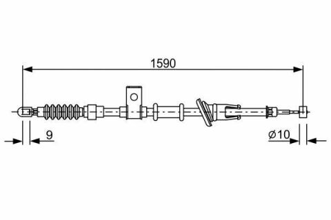 Трос ручного тормоза правый S40-V40 96 VOLVO