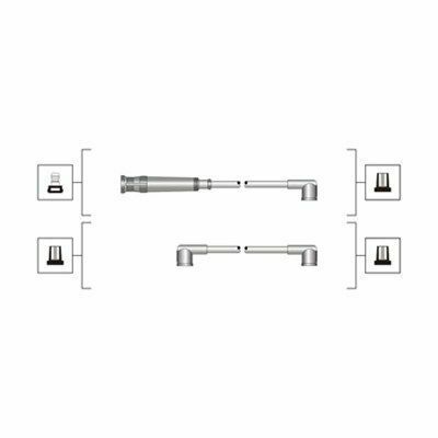 MAGNETI MARELLI Комплект высоковольтных проводов EQ BMW 316I, 318I [941319170050]