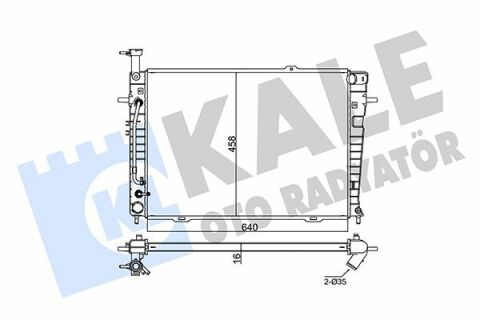 KALE HYUNDAI Радіатор охолодження з АКПП Tucson, Kia Sportage 2.0/2.7 04-