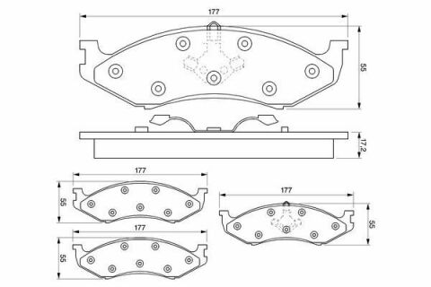 Колодки тормозные (передние) Jeep Cherokee/Kia Carnival 84-01 (Kelsey-Hayes)