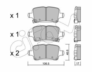 Гальмівні колодки зад. Chevrolet Cruze / Bolt / Opel Astra K 1.0-1.6 15-