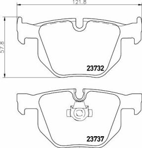 Гальмівні колодки зад. BMW 5(E60)/5 (E61)/6 (E63)/6(E64) 2.0/3.0D 01-10