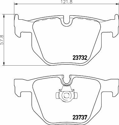 Гальмівні колодки зад. BMW 5(E60)/5 (E61)/6 (E63)/6(E64) 2.0/3.0D 01-10