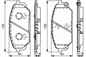 Гальмівні передні колодки IX55 HYUNDAI