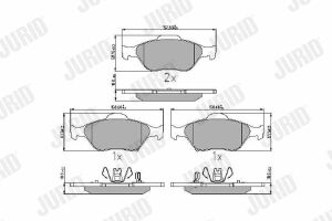 JURID TOYOTA Тормозные колодки передн. Yaris 05-