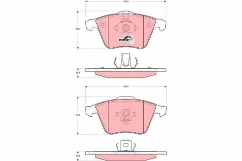 Колодки гальмівні (передні) Ford Focus/Mazda 3/Volvo C30/C70/S40/V50/Opel Vectra C 05-14/V40 12-