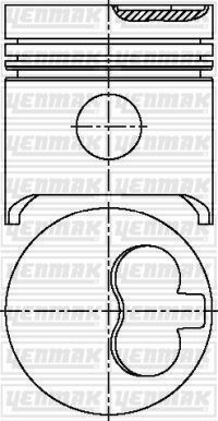 Поршень с кольцами и пальцем (размер отв. 83/STD) CITROEN 1.9D (4цл.) (XUD 9, XUD 9 A)