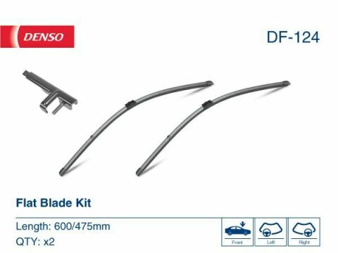 Комплект щіток склоочисника безкаркасних Denso Flat 600/475