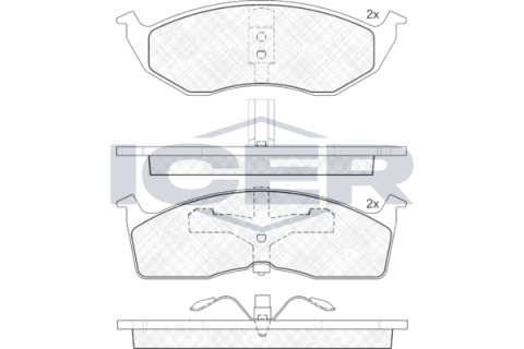 Колодки гальмівні (передні) Chrysler Neon 94-06/Voyager/Grand Voyager III/Dodge Caravan 95-01
