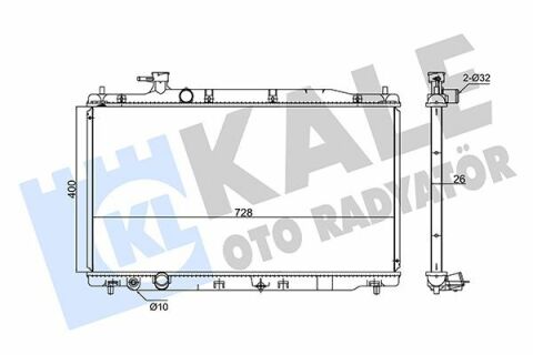 KALE HONDA Радіатор охолодження CR-V III 2.0 07-