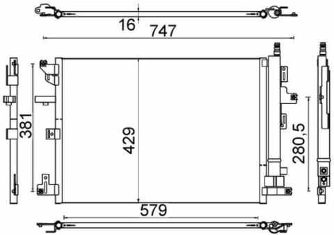 Радиатор кондиционера Volvo XC70 II/XC90 I 2.4D-4.4 02-14