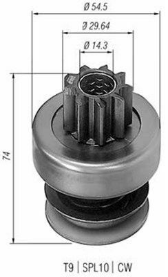 MAGNETI MARELLI Бендикс  OPEL Record 1,8-2,0 86-/2,0-2,3D