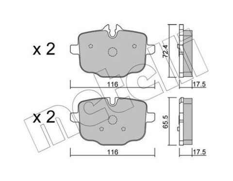 Колодки тормозные (задние) BMW 5 (F10/F11)/6 (F12/F13)/ 7 (G11/G12)/X5 (G05)/X6 (G06)/X7 (G07) 10-