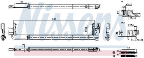 Радиатор кондиционера (конденсатор) eqe (v295), eqs (v297), eqs джип (x296)