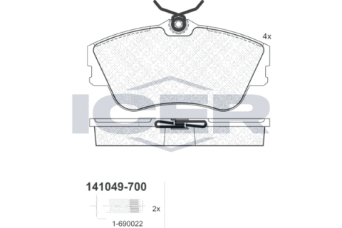 Колодки гальмівні (передні) VW T4 90-03