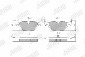 JURID BMW Тормозные колодки задние 3 E36,Z3/4 90-