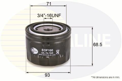 EOF100 Comline - Фильтр масла (аналог WL7168/OC384)