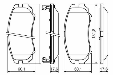 Колодки гальмівні (передні) Hyundai Sonata/Elantra 01-11/ix20 10-/Tucson/Kia Sportage/Carens 04-