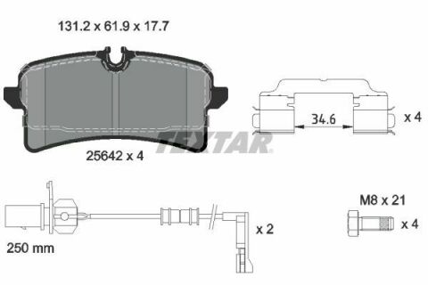 Колодки гальмівні (задні) Audi A6/A7/A8 12-18 (TRW) Q+