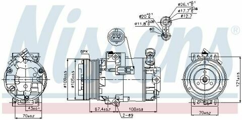 Компрессор кондиционера ASTRA H, ASTRA H CLASSIC, ASTRA H GTC, ZAFIRA/ZAFIRA FAMILY B, ZAFIRA B 1.7D 03.04- OPEL