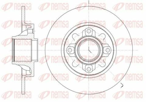 Диск гальмівній задній 249*9 citroen c4, ds4, 08-.