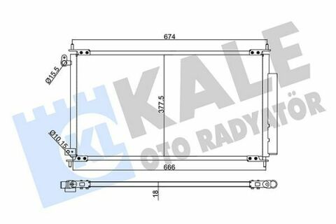 KALE HONDA Радиатор кондиционера Accord VII 2.0/2.4 03-