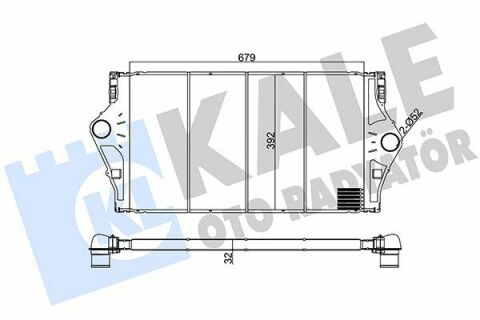 KALE RENAULT Интеркулер Espace IV,laguna II,Vel Satis 2.0 16V/2.2dCi 01-