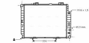 Радіатор охолодження (built-in oil cooler) W210 2.0/2.3 95- MB