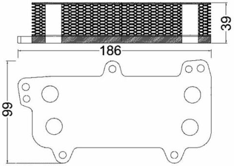 Радиатор масляный VW T5 2.5TDI 03-09 (теплообменник)