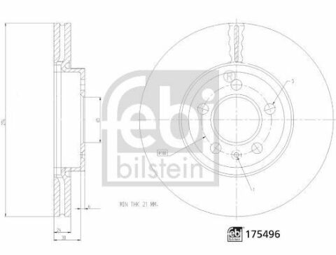 Диск тормозной (передний) Audi A1/VW Polo 17-(276x24)