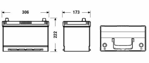 Аккумуляторная батарея 95Ah/760A (306x173x222/+L/B1) Excell (Азия)